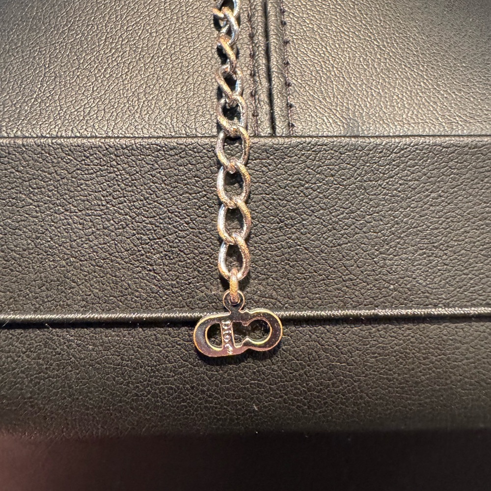 Dior Classic Pink Rectangular Pendant Necklace - image 6